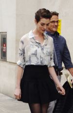 ANNE HATHAWAY Leaves BBC Studios in London