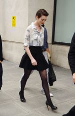 ANNE HATHAWAY Leaves BBC Studios in London