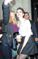ANNE HATHAWAY Leaves BBC Studios in London