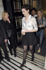 ANNE HATHAWAY Leaves BBC Studios in London