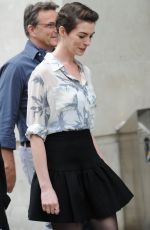 ANNE HATHAWAY Leaves BBC Studios in London