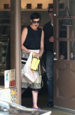 ANNE HATHAWAY out for Lunch at Cheebo in Los Angeles