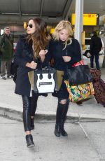 ASHLEY BENSON and SHAY MITCHELL Arrives at JFK Airport in New York