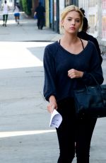 ASHLEY BENSON Arrives at a Business Meeting in Hollywood