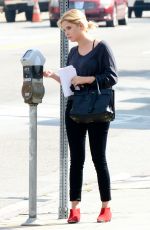 ASHLEY BENSON Arrives at a Business Meeting in Hollywood