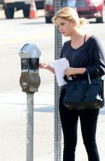 ASHLEY BENSON Arrives at a Business Meeting in Hollywood