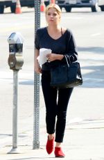 ASHLEY BENSON Arrives at a Business Meeting in Hollywood