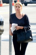 ASHLEY BENSON Arrives at a Business Meeting in Hollywood