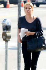 ASHLEY BENSON Arrives at a Business Meeting in Hollywood