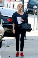 ASHLEY BENSON Arrives at a Business Meeting in Hollywood