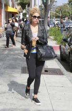 ASHLEY BENSON at Coffee Bean & Tea Leaf in Beverly Hills