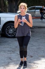 ASHLEY BENSON Heading to a Gym in West Hollywood