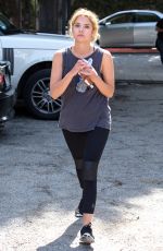 ASHLEY BENSON Heading to a Gym in West Hollywood