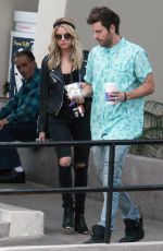 ASHLEY BENSON in jeans Out Shopping in Hollywood