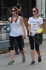 ASHLEY GREENE and CARA SANTANA Leaves a Gym in Studio City