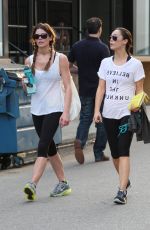ASHLEY GREENE and CARA SANTANA Leaves a Gym in Studio City