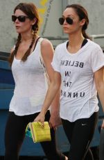 ASHLEY GREENE and CARA SANTANA Leaves a Gym in Studio City