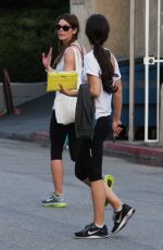 ASHLEY GREENE and CARA SANTANA Leaves a Gym in Studio City