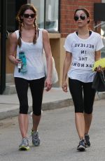 ASHLEY GREENE and CARA SANTANA Leaves a Gym in Studio City