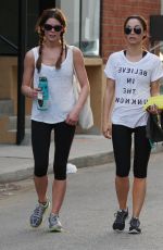 ASHLEY GREENE and CARA SANTANA Leaves a Gym in Studio City