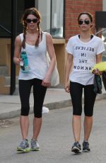 ASHLEY GREENE and CARA SANTANA Leaves a Gym in Studio City