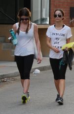 ASHLEY GREENE and CARA SANTANA Leaves a Gym in Studio City