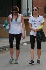 ASHLEY GREENE and CARA SANTANA Leaves a Gym in Studio City