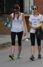 ASHLEY GREENE and CARA SANTANA Leaves a Gym in Studio City