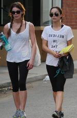 ASHLEY GREENE and CARA SANTANA Leaves a Gym in Studio City