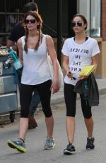 ASHLEY GREENE and CARA SANTANA Leaves a Gym in Studio City