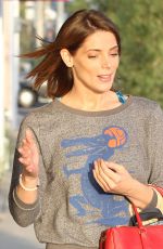 ASHLEY GREENE Arrives at Panini Cafe in West Hollywood