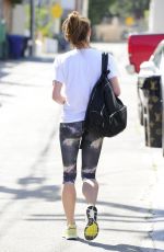 ASHLEY GREENE Heading to a Gym in West Hollywood