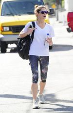 ASHLEY GREENE Heading to a Gym in West Hollywood