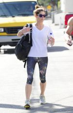 ASHLEY GREENE Heading to a Gym in West Hollywood