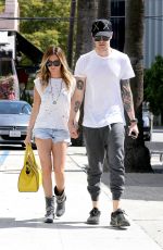 ASHLEY TISDALE and Christopher French Shopping on Robertson Boulevard