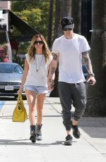 ASHLEY TISDALE and Christopher French Shopping on Robertson Boulevard