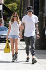 ASHLEY TISDALE and Christopher French Shopping on Robertson Boulevard