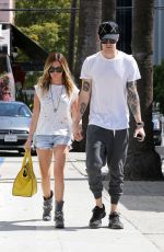 ASHLEY TISDALE and Christopher French Shopping on Robertson Boulevard