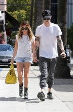 ASHLEY TISDALE and Christopher French Shopping on Robertson Boulevard