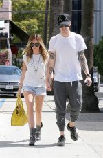 ASHLEY TISDALE and Christopher French Shopping on Robertson Boulevard
