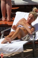 ASHLEY TISDALE in Bikini at a Pool in Santa Barbra