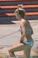 ASHLEY TISDALE in Bikini at a Pool in Santa Barbra