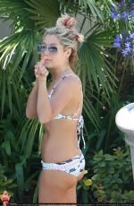 ASHLEY TISDALE in Bikini at a Pool in Santa Barbra