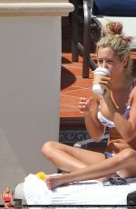 ASHLEY TISDALE in Bikini at a Pool in Santa Barbra