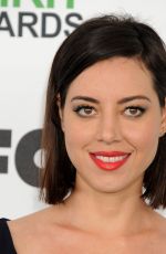 AUBREY PLAZA  at 2014 Film Independent Spirit Awards in Santa Monica