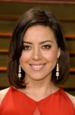 AUBREY PLAZA at Vanity Fair Oscar Party in Hollywood