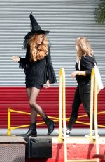 BELLA THORNE in Witch Costume at the Set of a Movie in Los Angeles