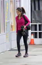 BRENDA SONG in Tights Heading to a Gym in Los Angeles