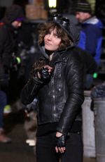 CAMREN BICONDOVA on the set of Gotham TV Series in New York