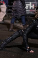 CAMREN BICONDOVA on the set of Gotham TV Series in New York